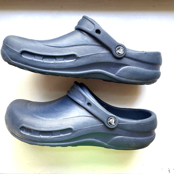 Crocs Bistro Clog Slip Resistant Work Shoes Navy Blue Men's Size 11 - Picture 6 of 8